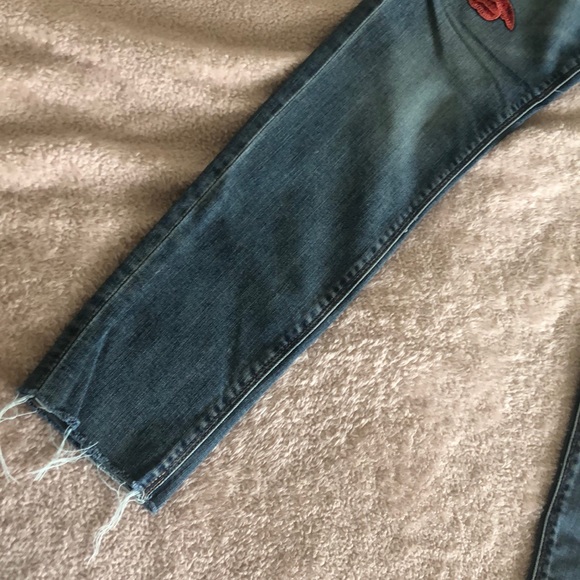 Express Floral Ankle Leggings Jeans - Picture 4 of 5